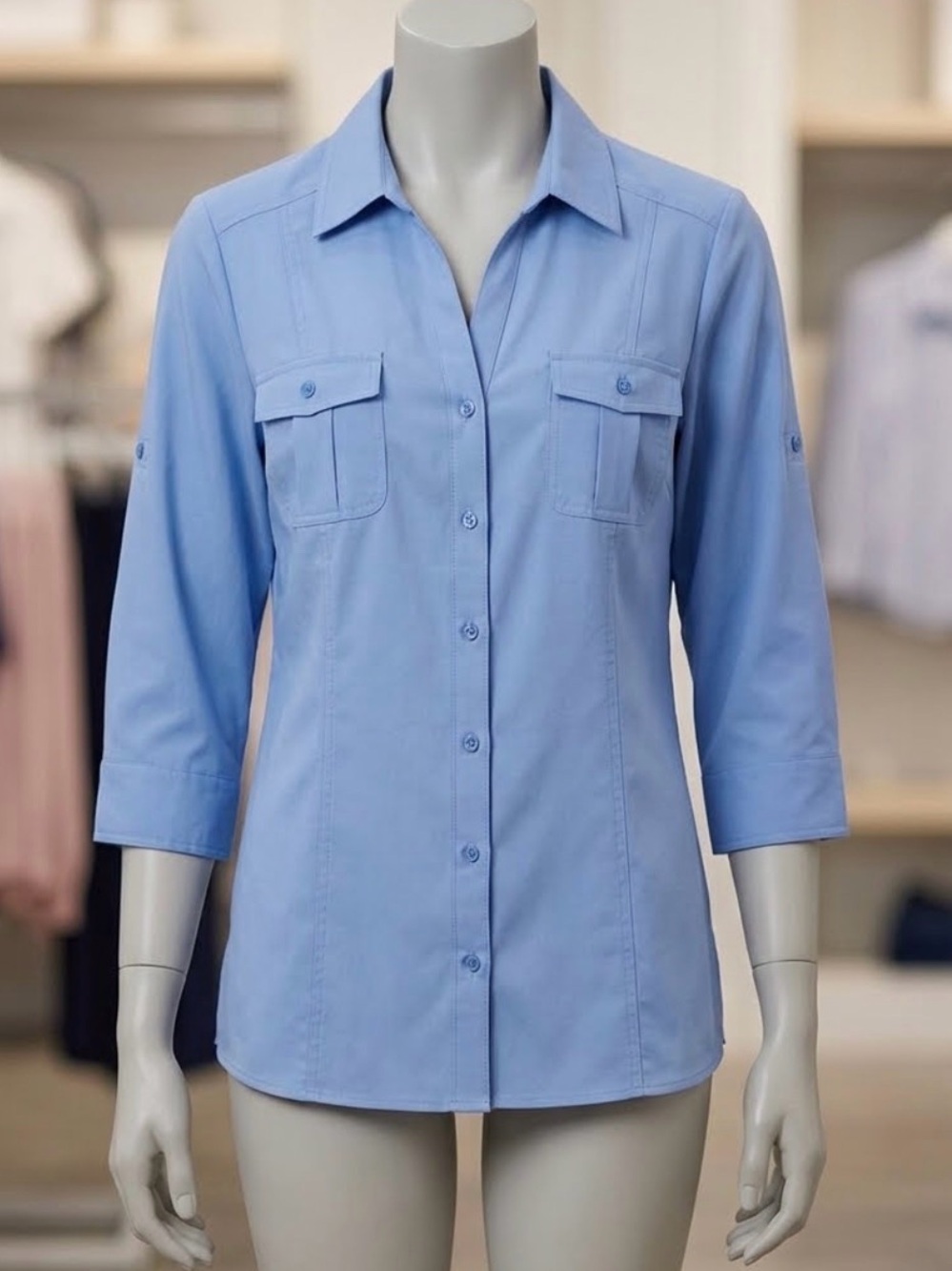 Light blue blouse